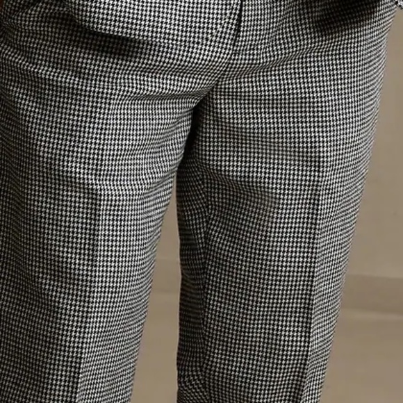 Banana Republic Men's TAILORED-FIT HOUNDSTOOTH SUIT TROUSER 31/30 NWT - Picture 5 of 8